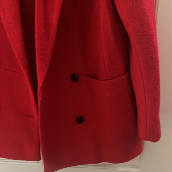 Red wool coat!  Worn once - Picture 3 of 5